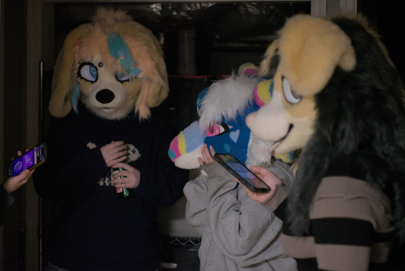 Breakfast, Gummi, and Knives chilling at a party